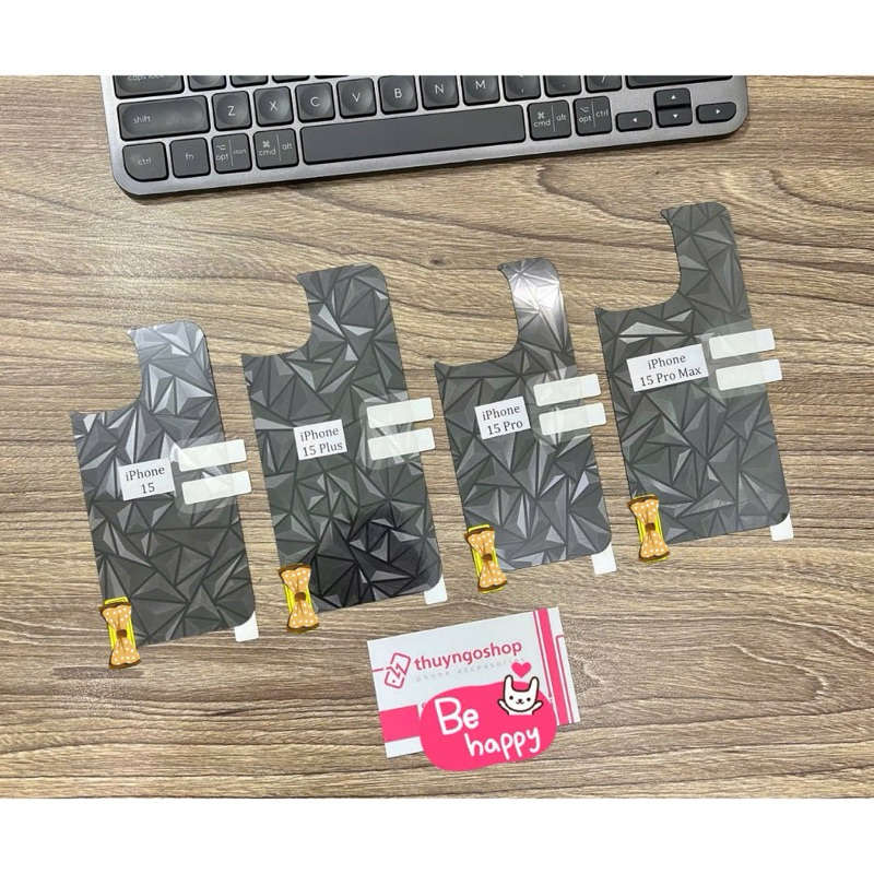Miếng dán 3D kim cương iPhone 15 Pro Max - iPhone 15 Pro - iPhone 15 Plus - iPhone 15