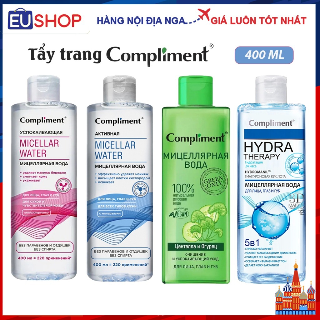 Tẩy trang Compliment Micellar Water 400ml