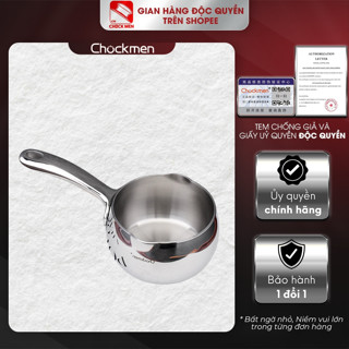 Quánh inox Chockmen (Bossd) không nắp 8-9-10-12cm inox 18/10 quánh nấu cháo quấy bột cho bé (QKN)