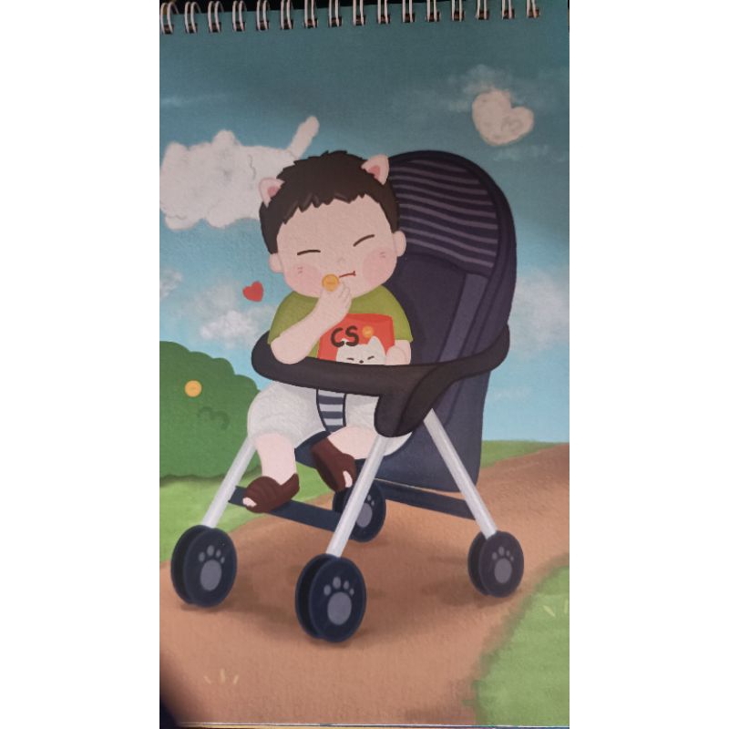 lịch the mau 2025 chovy em bé siêu dễ thương Geng chovy chính hãng official lịch năm 2025 để bàn