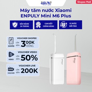 Máy tăm nước Xiaomi ENPULY Mini M6 Plus, 3 chế độ làm sạch, ngăn 130ML, chống nước IPX8, thiết kế nhỏ gọn kèm 2 đầu phun