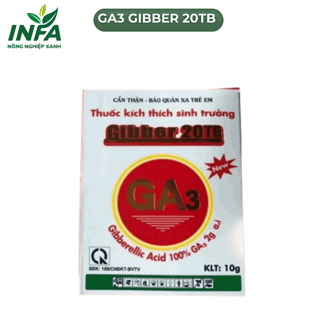 GA3 Gibber 20TB kích Thích Sinh Trưởng cho cây, hoa, rau 10gr