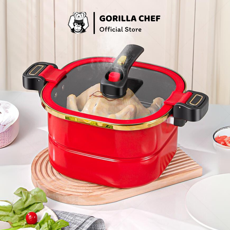 Nồi chống dính phủ sứ GORILLA CHEF nấu nhanh hơn 30% so với nồi thông thường