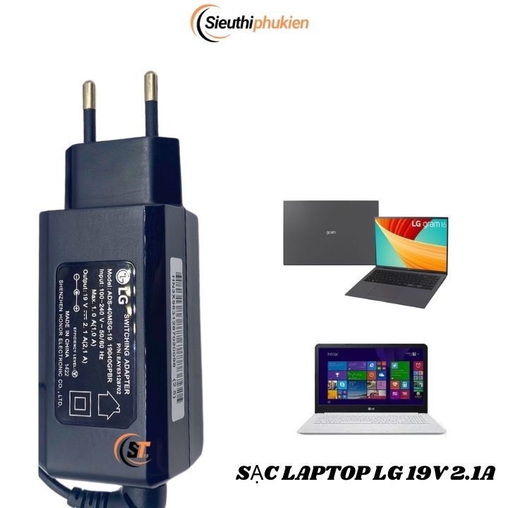 Sạc laptop LG GRAM 14Z970 14Z980 14ZD970 bản zin bảo hành 1 năm, sạc LG gram 19v 2.1a chân nhỏ