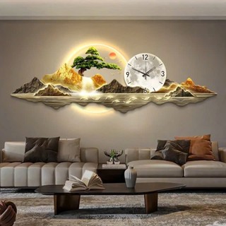  Tranh Đồng Hồ Tráng Gương ĐÈN LED CẮM ĐIỆN CẮT CNC " HƯƠU PHÚ QUÝ TÀI LỘC " In UV5D Cao Cấp. 