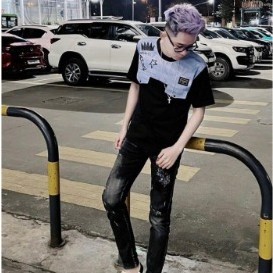 Áo Phông DSQ vai phối bò siêu sang. áo thun unisex cao cấp.