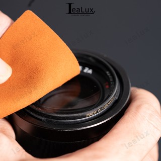 Khăn Da Cừu Nhung LEALUX_Chuyên Dụng Lau Ống Kính Lens _ Mặt Kính Điện Thoại, Laptop _ Đồng Hồ