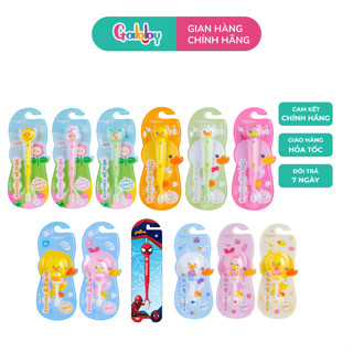 Bàn Chải Đánh Răng Cho Bé Gabby Lông Mềm Mịn Hình 3D Spiderman, Khủng Long, Hạt Đậu, Vịt Đáng Yêu