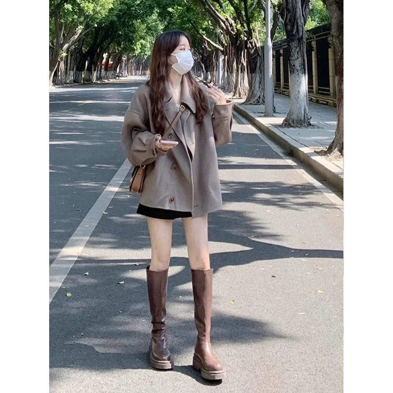 Áo khoác dạ dáng ngắn Hàn Quốc |oder China