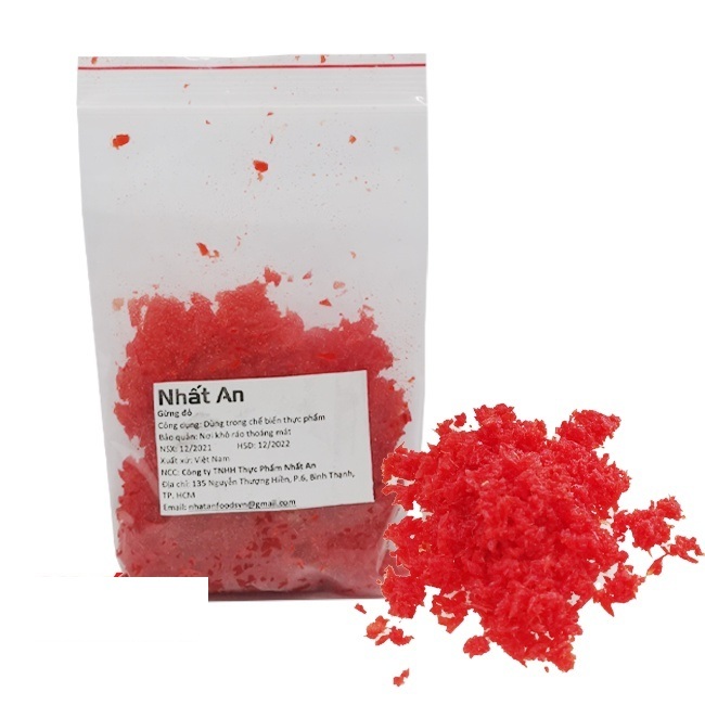 Mứt gừng đỏ cắt sẵn trung thu (500gr/ 1kg)