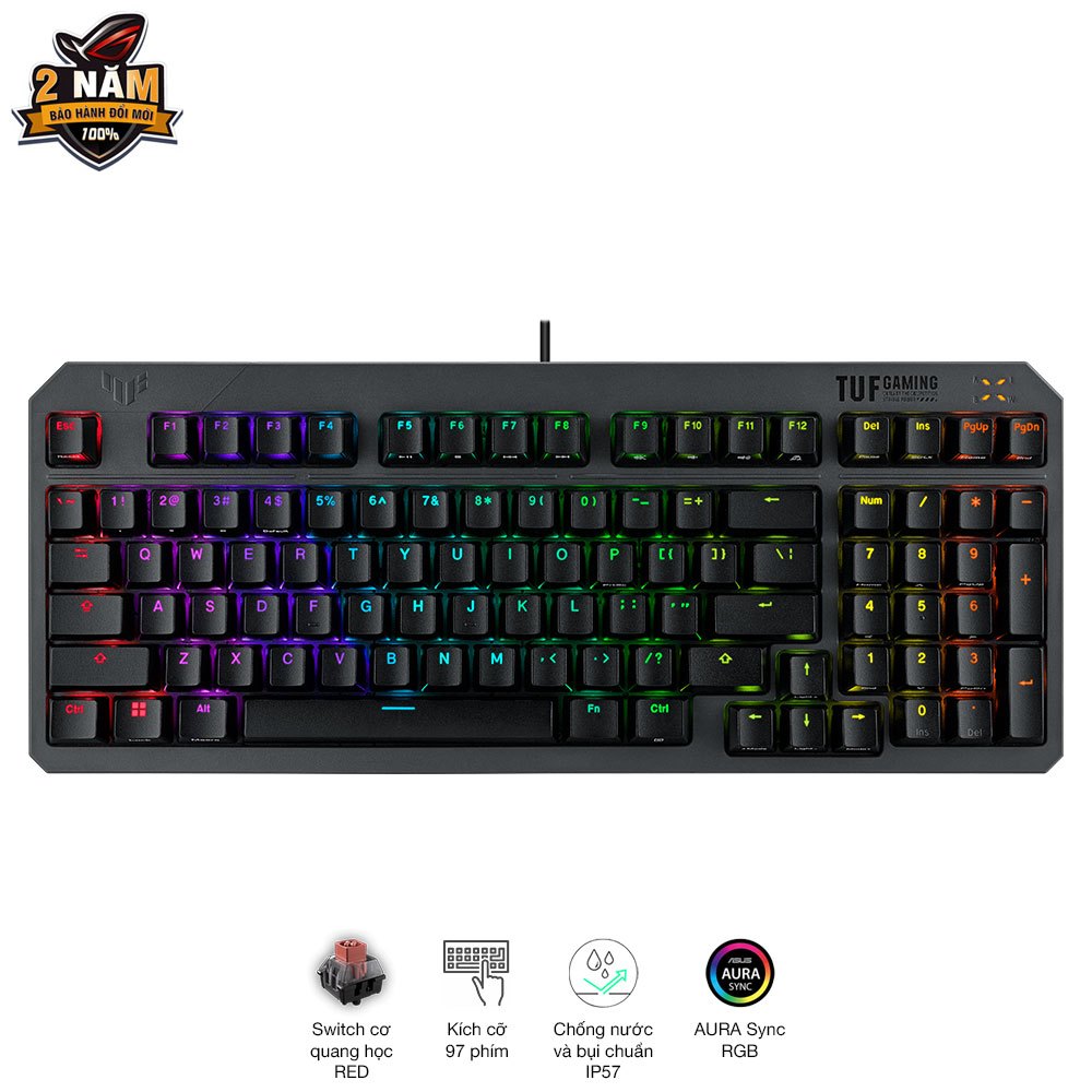 Bàn phím cơ ASUS TUF Gaming K3 Gen II - Hàng Chính Hãng