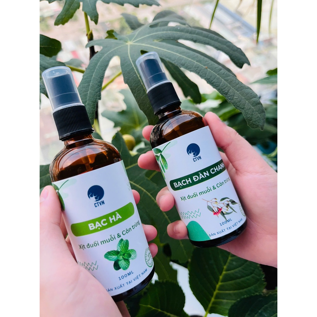 Chai Xịt Đuổi Côn Trùng Tự Nhiên - Bạch Đàn Chanh, Hương Thảo, Bạc Hà, Sả Chanh Hiệu Quả, An Toàn Cho Gia Đình