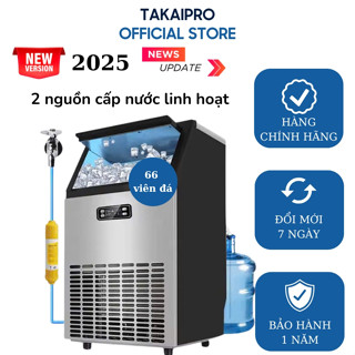 Máy làm đá viên TAKAIPRO TK-HZB80 - phiên bản 2025 nâng cấp 66 viên đá, 2 cách cấp nước linh hoạt