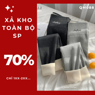 QM088 Quần legging lót lông cừu nữ quần nỉ lót lông quần legging lót lông nữ quần giữ nhiệt lót lông quần lót lông nữ