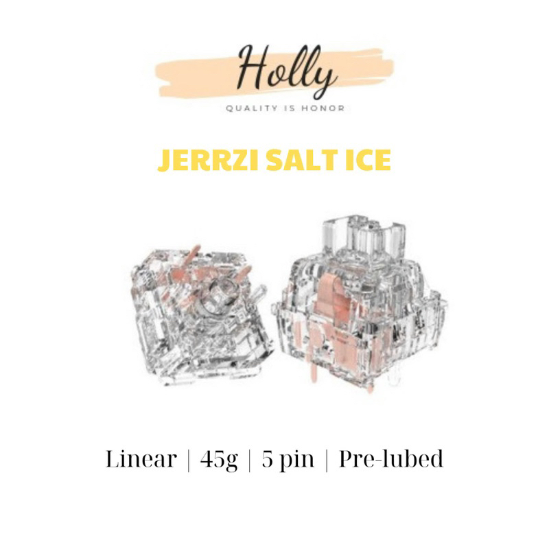[Combo 10] Switch trong suốt xuyên led Jerrzi Salt Ice Switch Crystal, switch linear 5 pin