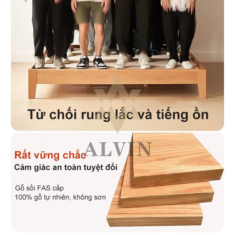 2m Giường Pallet GỗTự Nhiên Giường Đôi, Giường Sồi Có Ngăn Kéo Lưu Trữ Phù Hợp Phòng Ngủ Phòng Thuê | BigBuy360 - bigbuy360.vn