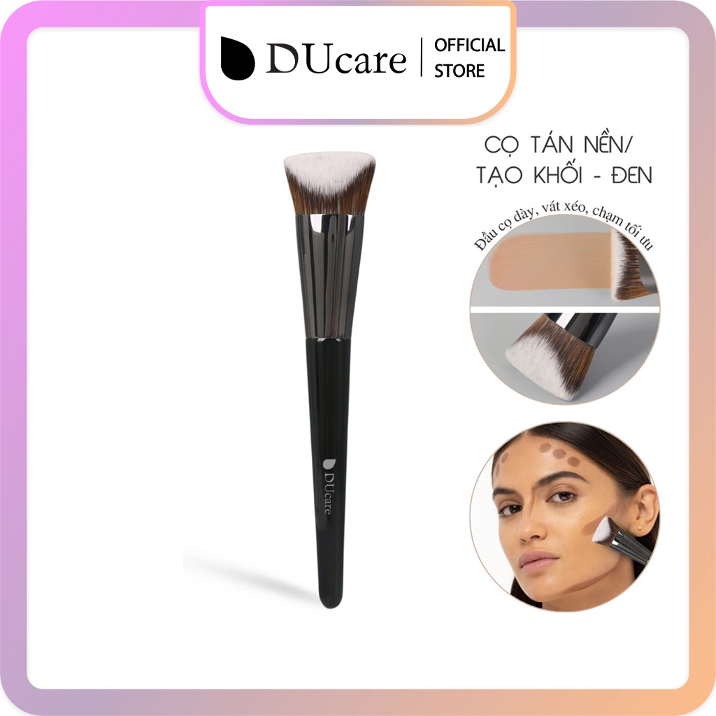 Cọ Tán Kem Nền,Cọ Tạo Khối Ducare Sợi Tổng Hợp Cao Cấp 822 Màu Đen