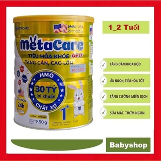 Sữa bột Metacare Opti 0+/1+/2+ thay thế Metacare Gold 0+1+ 2+ 850g.