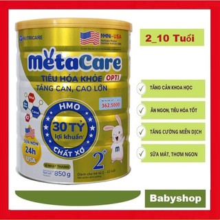 Sữa bột Metacare Opti 0+/1+/2+ thay thế Metacare Gold 0+1+ 2+ 850g.