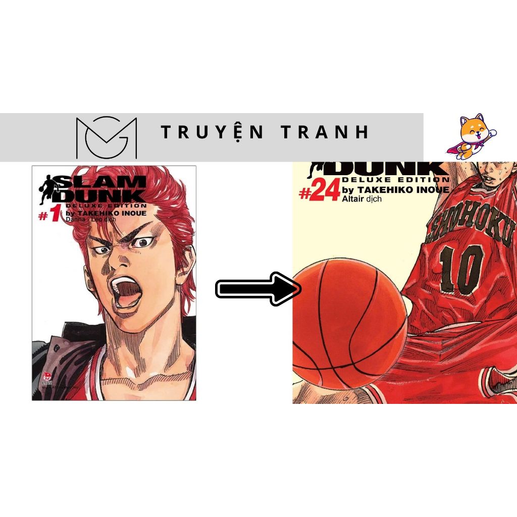 Truyện - Slam Dunk Trọn Bộ Full End tập 01 - 24 (2 Bìa) full phụ kiện - NXB Kim Đồng
