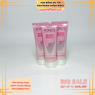  Sửa rữa mặt Pond's Bright Beauty trắng hồng rạng rỡ 100g 50g cao cấp mẫu mới 3X sáng mướt với Niacinamide và Vitamin C 