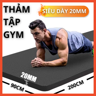 Thảm Tập Gym Yoga Siêu Dày 20mm Tập Thể Dục Tại Nhà, Chất Liệu NBR Cao Cấp, Chống Thấm Nước, Chống Trượt