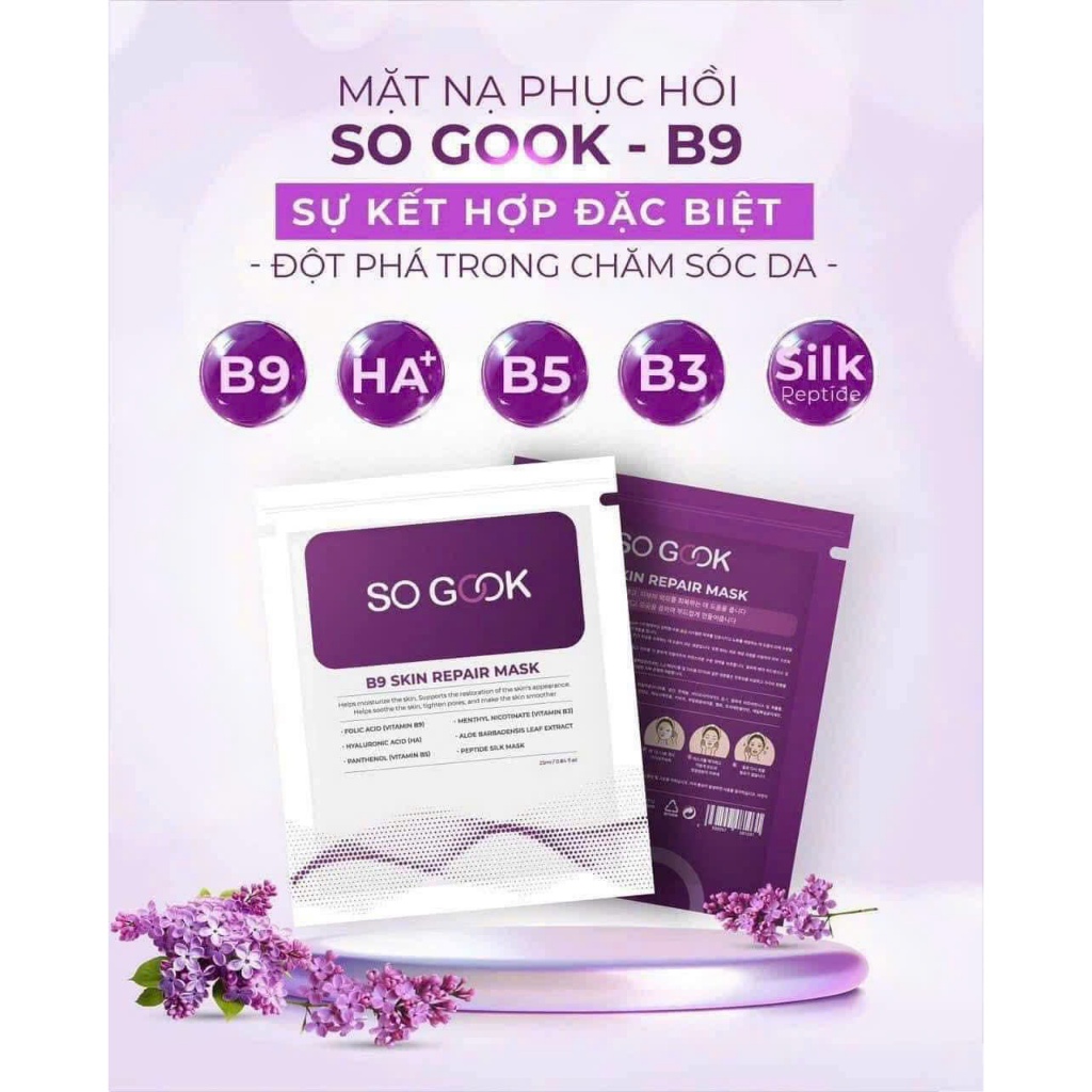 Mặt Nạ SO GOOK -B9 cấp ẩm làm dịu phục hồi căng bóng da Skin Repair Mask