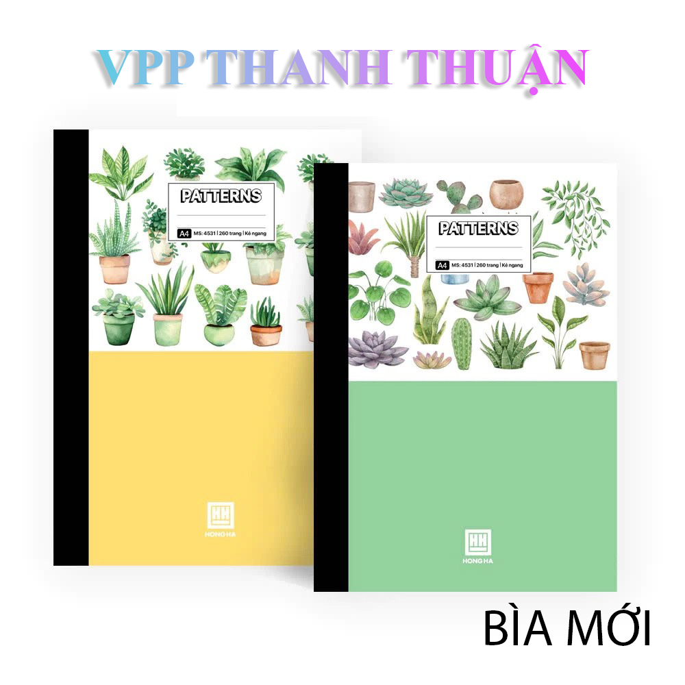 Sổ kẻ ngang 260 trang Patterns Hồng Hà (4531)