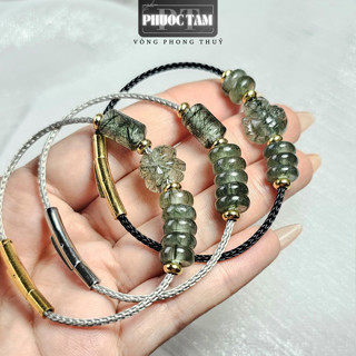 Vòng Tay Tóc Xanh Mix Ngũ Điếu/ Hồ Ly/ Cỏ Bốn Lá Phước Tâm , Vòng Tay Phong Thủy Mang Năng Lượng Tích Cực, May Mắn