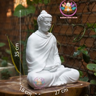 Tượng thích ca 35 cm màu trắng
