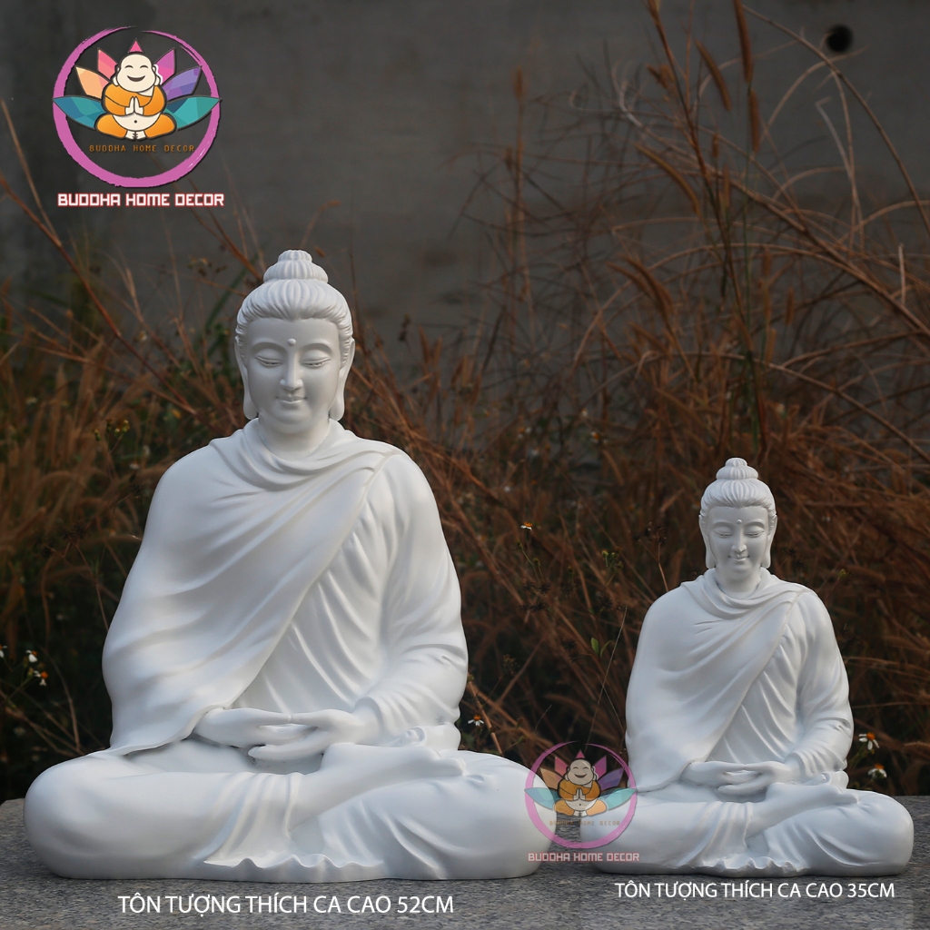 Tượng thích ca 35 cm màu trắng