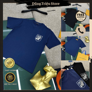 Áo Phông Nam Lờ Vê Thêu Cúc Vai Thiết Kế Thêu Họa Tiết Đại Dương Ngực Siêu Nét - Áo Phông Nam Boy Phố Siêu Ngầu