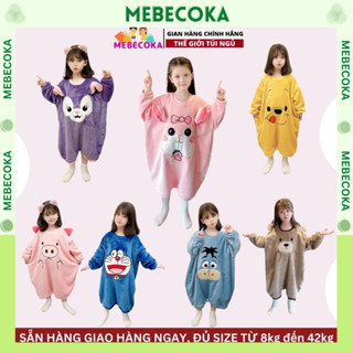 Túi ngủ cho bé từ 1 đến 10 tuổi họa tiết LỪA EEYORE XANH, chất liệu lông xù HÀNG LOẠI 1