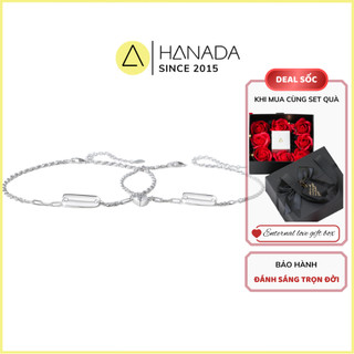  Lắc Tay BẠC 925 Couple Hanada  Bảo Hành Đáng Sáng Trọn Đời ,Quà Tặng Vòng Tay Cặp Đôi Trái Tim Có Thể Khắc Chữ 2383 H19 