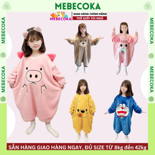 Túi ngủ cho bé họa tiết HEO HỒNG, chất liệu lông xù HÀNG LOẠI 1