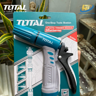 Vòi xịt rửa xe, vòi xịt tưới cây TOTAL THWS010301 chỉnh 8 tia nước, thân nhựa tay cầm thoải mái