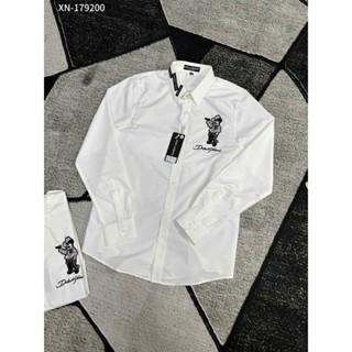 Áo sơ mi nam dài tay DG vải lụa nên mềm mịn thêu hoạ tiết cao bồi nổi bật