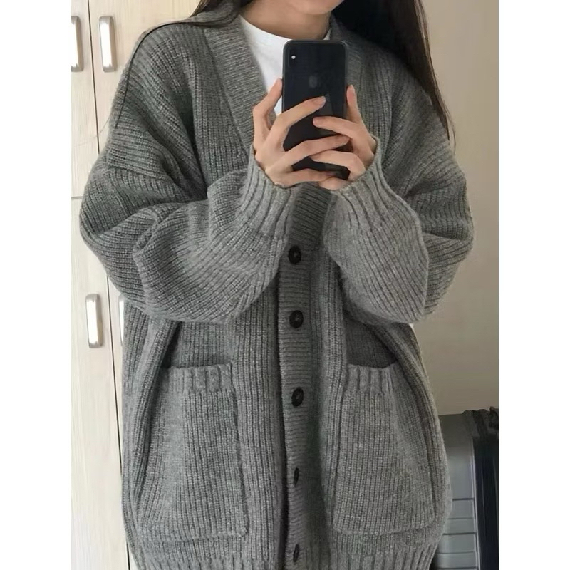 Áo Khoác Len Dệt Kim Dáng dài From Rộng, Áo Cadigan Họa Len Dark ( có bigsize) | BigBuy360 - bigbuy360.vn