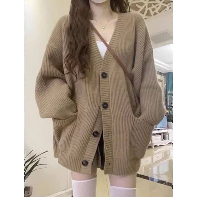 Áo Khoác Len Dệt Kim Dáng dài From Rộng, Áo Cadigan Họa Len Dark ( có bigsize) | BigBuy360 - bigbuy360.vn