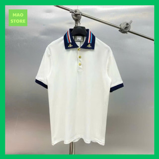  Áo Polo Nam Nữ Cổ Bẻ Vải Cotton Gai Thân Trơn Cổ Chun Dệt Sọc Xanh Đỏ Thêu Ong Cúc Vàng .Áo Cộc Tay Siêu Cấp Cho Anh EM 