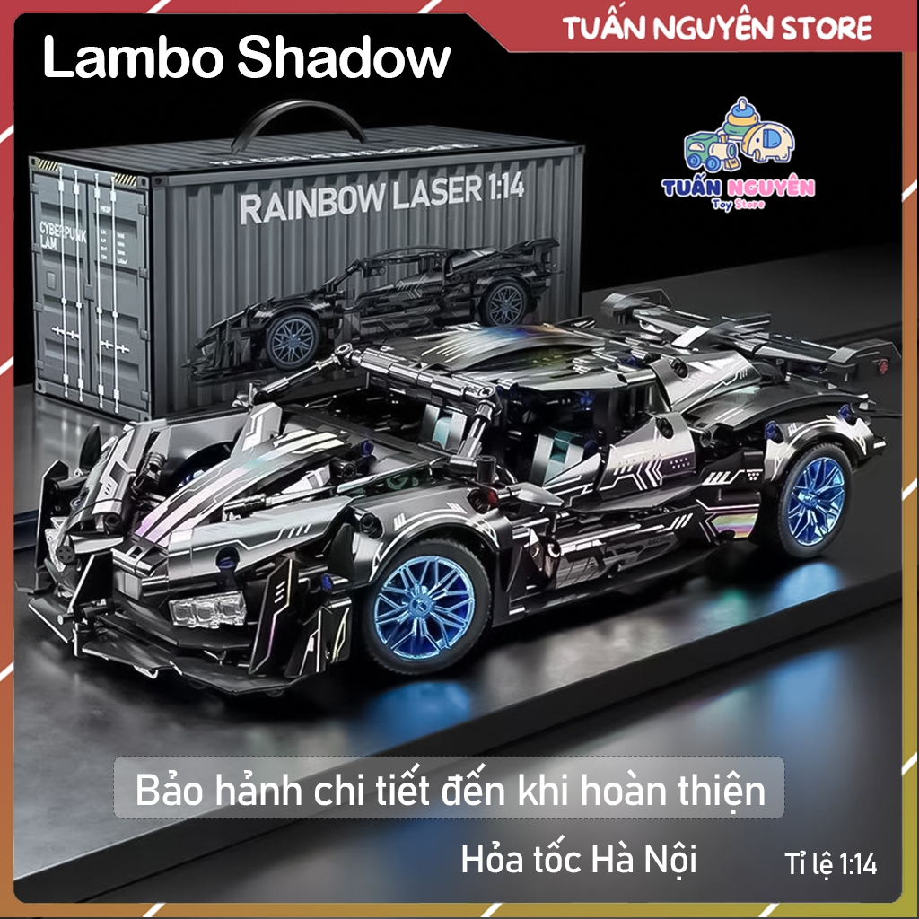 [Cao Cấp] Mô hình lắp ráp siêu xe Lambo Shadow tỉ lệ 1:14