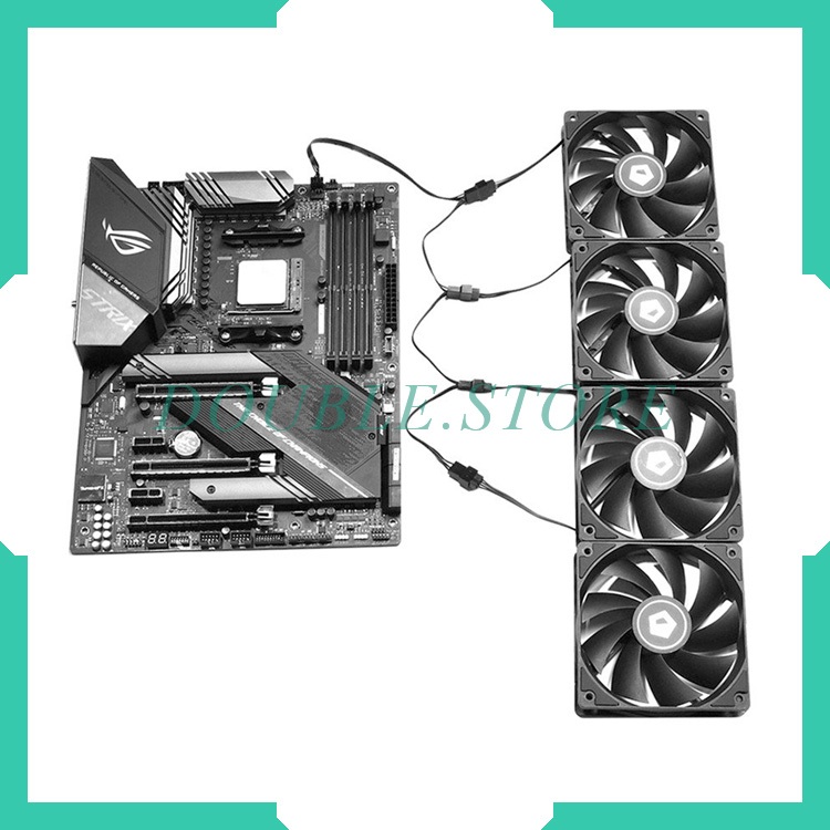 [Chính Hãng - Hỏa tốc] Dây Chia Nguồn Fan 3Pin-4Pin ID-Cooling Splitter FS-04 PWM Cao Cấp