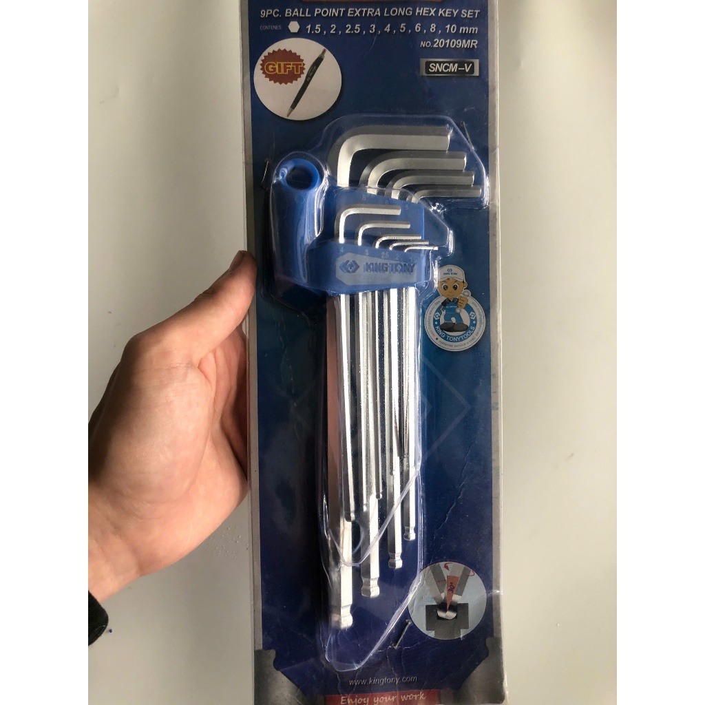 Bộ Lục Giác dài 9 cây chính hãng Kingtony