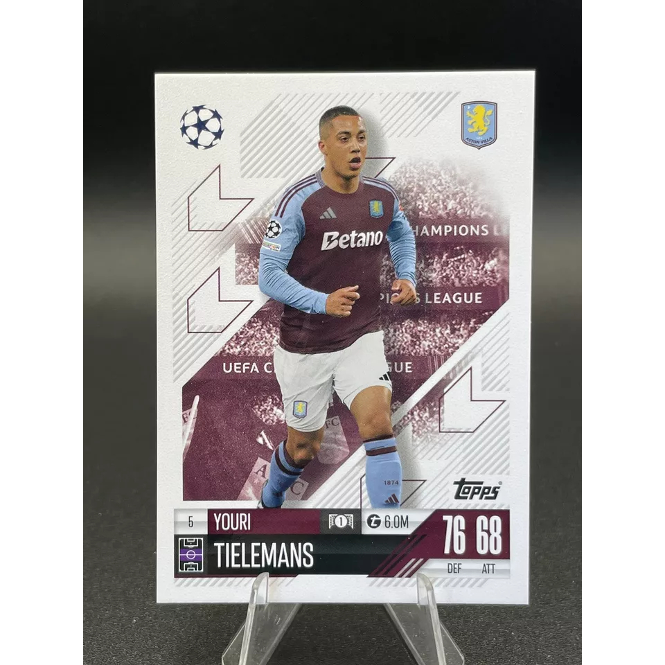 Thẻ Youri Tielemans Topps Match Attax 2024/2025 (Aston Villa) (24/25)