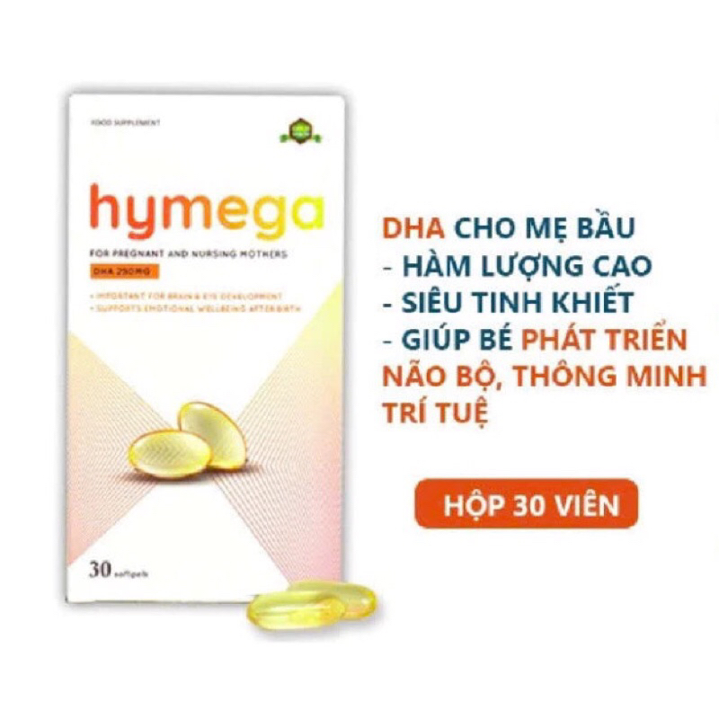 Viên uống Hymega - Bổ sung DHA siêu tinh khiết cho mẹ bầu hộp 30 viên