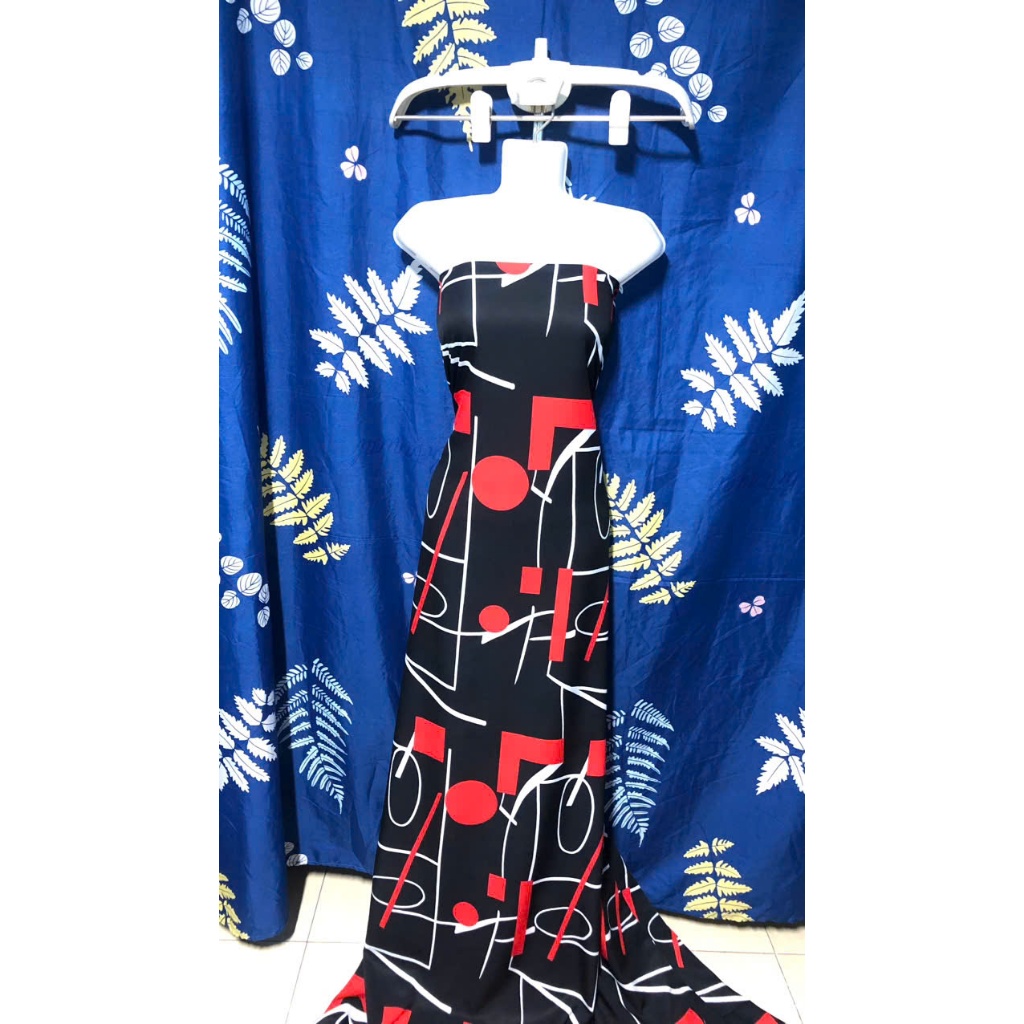 MS666 - Vải Lụa 100D kẻ hình lập thể, co dãn