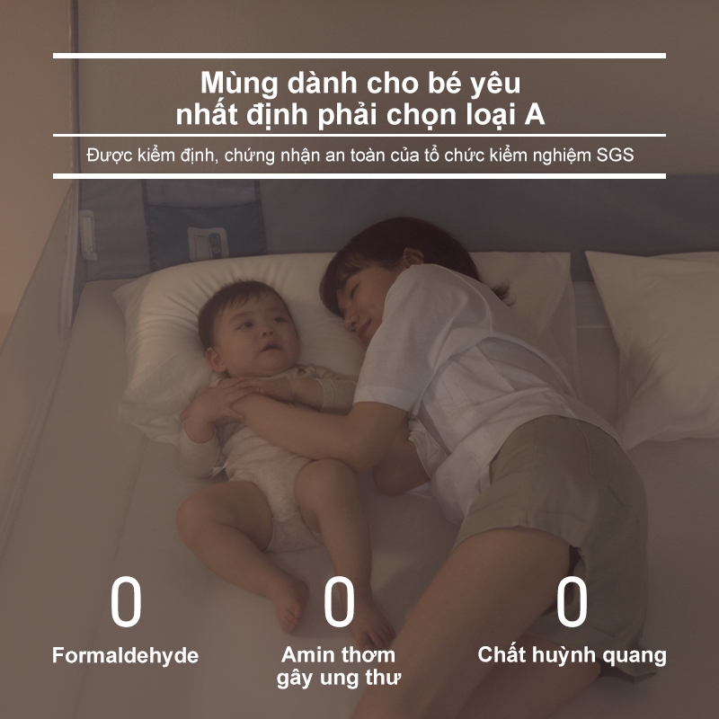 [Tiêu Chuẩn] Màn Chống Ngã Medoga - Đai Thun 3cm | Cửa chữ T và Cửa chữ U | Đáy Phủ Kín Lưới | Khung Vuông | Chống Muỗi | BigBuy360 - bigbuy360.vn