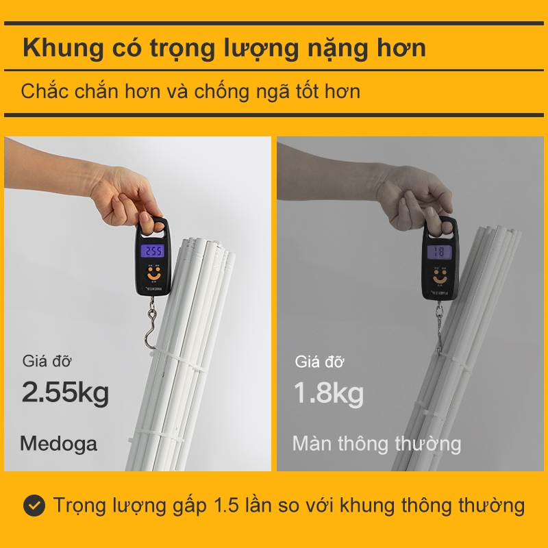 [Tiêu Chuẩn] Màn Chống Ngã Medoga - Đai Thun 3cm | Cửa chữ T và Cửa chữ U | Đáy Phủ Kín Lưới | Khung Vuông | Chống Muỗi | BigBuy360 - bigbuy360.vn