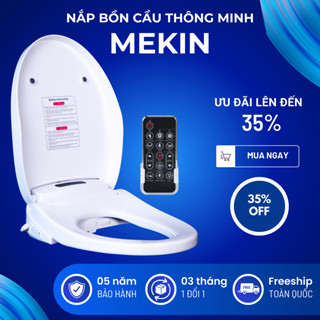  Nắp Bồn Cầu Thông Minh MEKIN Xịt Rửa Nước Ấm Làm Ấm Bệt Ngồi Hong Khô Gió Ấm Điều Khiển Thông Minh 