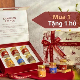   Hỏa Tốc Đà Nẵng  Hộp quà Tết cao cấp 6 hũ yến chưng 70ml 35% Tổ Yến Sào Khánh Hoà nguyên chất sang trọng 